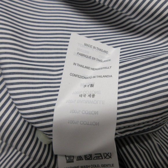 J. Crew pinstriped bib front popover tunic shirt - Picture 7 of 12